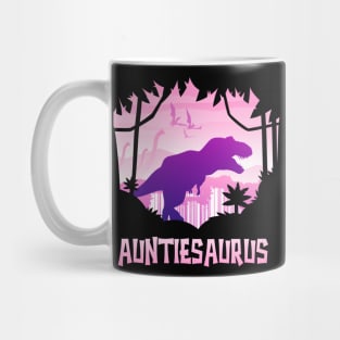 Auntiesaurus T-Rex Auntie Saurus Matching Dinosaur Mug